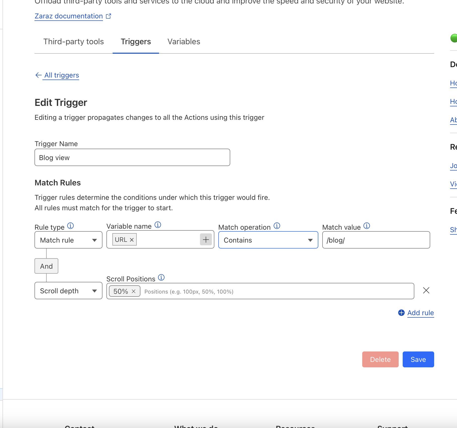 Create Trigger Create Trigger