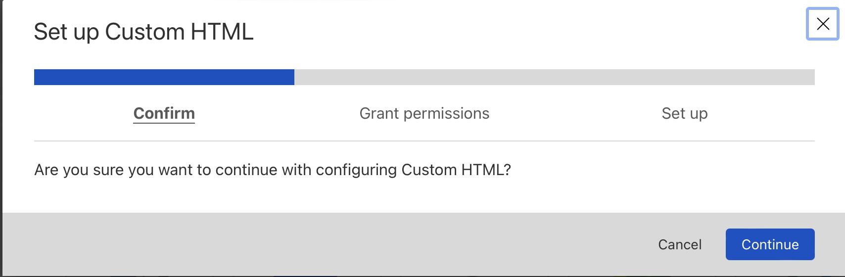 Confirm permission Confirm permission